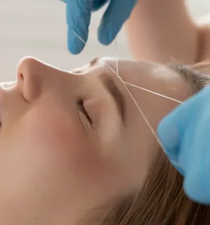 Eyebrows threading at hom
